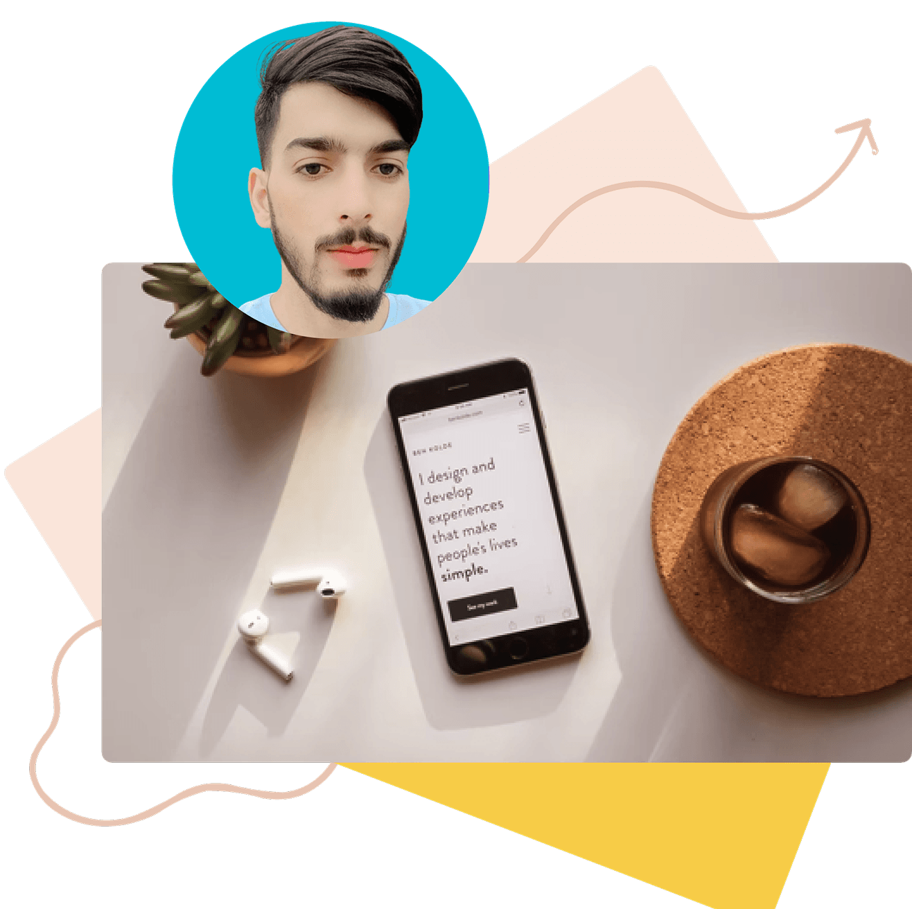 Aasif Ali - Mobile Developer, working on a smartphone UI